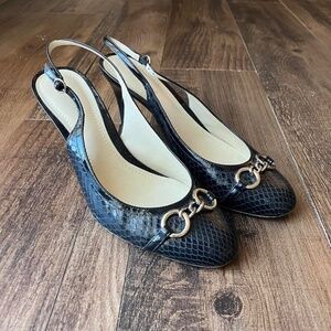 Ann Taylor Slingback Heels Black Size 7
